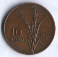 10 курушей. 1970 год, Турция.