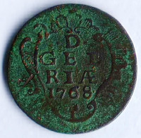 Монета 1 дуит. 1768 год, Гелдерланд.