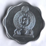 Монета 10 центов. 1991 год, Шри-Ланка.