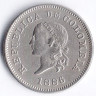 Монета 5 сентаво. 1886(W) год, Колумбия. Тип II.