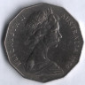 Монета 50 центов. 1980 год, Австралия.