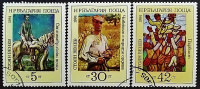 Набор почтовых марок (3 шт.). "80 лет со дня рождения Стояна Венева". 1984 год, Болгария.