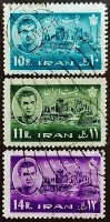Набор почтовых марок (3 шт.). "Дворец Ахеменидов". 1965 год, Иран.