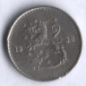 25 пенни. 1938 год, Финляндия.