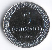 Монета 5 сентаво. 2005 год, Восточный Тимор.
