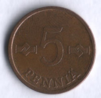 5 пенни. 1969 год, Финляндия.