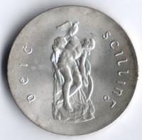 Монета 10 шиллингов. 1966 год, Ирландия.