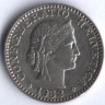 20 раппенов. 1932 год, Швейцария.