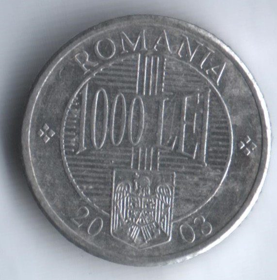 1000 лей. 2003 год, Румыния. (Константин Брынковяну)