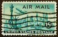 Почтовая марка. "Авиапочта (1941-1949)". 1947 год, США.