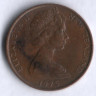 Монета 2 цента. 1975 год, Новая Зеландия.
