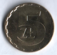 Монета 5 злотых. 1988 год, Польша.