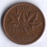 Монета 1 цент. 1965 год, Канада.