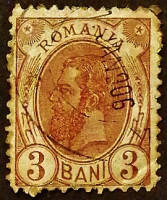 Почтовая марка. "Король Карол I". 1893 год, Румыния.