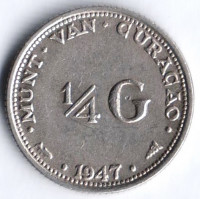 Монета 1/4 гульдена. 1947(u) год, Кюрасао.