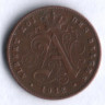 Монета 1 сантим. 1912 год, Бельгия (Des Belges).
