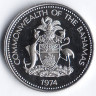Монета 25 центов. 1974(P) год, Багамские острова.
