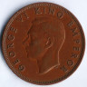 Монета 1 пенни. 1940 год, Новая Зеландия.