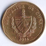 Монета 1 песо. 2014 год, Куба.
