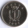 Монета 1 цент. 2004 год, Мальта.
