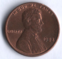 1 цент. 1982 год, США.