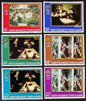 Набор почтовых марок (6 шт.). "Юбилей ВОЗ(OMS)". 1968 год, Того.