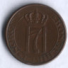 Монета 1 эре. 1948 год, Норвегия.
