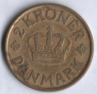 Монета 2 кроны. 1925 год, Дания. HCN;GJ.