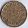 Монета 2 кроны. 1925 год, Дания. HCN;GJ.