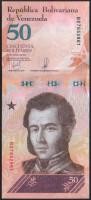 Банкнота 50 боливаров. 2018 год, Венесуэла.