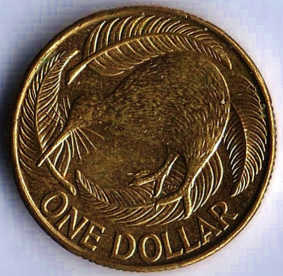 Монета 1 доллар. 2019 год, Новая Зеландия.