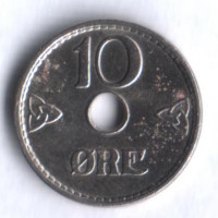 Монета 10 эре. 1940 год, Норвегия.