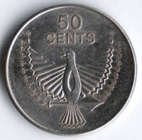 Монета 50 центов. 2012 год, Соломоновы острова.