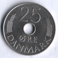 Монета 25 эре. 1979 год, Дания. B;B.