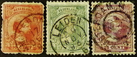 Набор почтовых марок (3 шт.). "Принцесса Вильгельмина". 1891-1894 годы, Нидерланды.