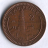 Монета 2 пенса. 1988(AA) год, Гибралтар.