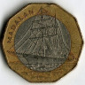Монета 100 эскудо. 1994 год, Кабо-Верде. Корабль 