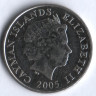 Монета 25 центов. 2005 год, Каймановы острова.