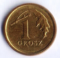 Монета 1 грош. 2016(l) год, Польша.