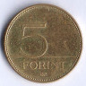 Монета 5 форинтов. 2004 год, Венгрия.