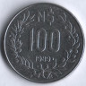 100 новых песо. 1989 год, Уругвай.
