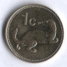 Монета 1 цент. 1991 год, Мальта.