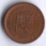 Монета 5 сентимо. 2007 год, Венесуэла.
