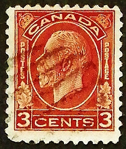 Почтовая марка. "Король Георг V". 1932 год, Канада.