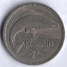 Монета 2 шиллинга (1 флорин). 1964 год, Ирландия.