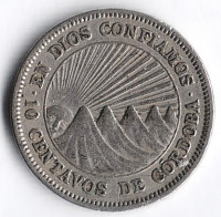 Монета 10 сентаво. 1954 год, Никарагуа.