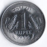 Монета 1 рупия. 1995(B) год, Индия.