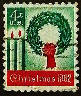 Почтовая марка. "Рождество-1962". 1962 год, США.