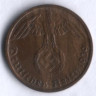 Монета 1 рейхспфенниг. 1939 год (D), Третий Рейх.