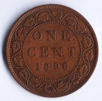 Монета 1 цент. 1896 год, Канада.